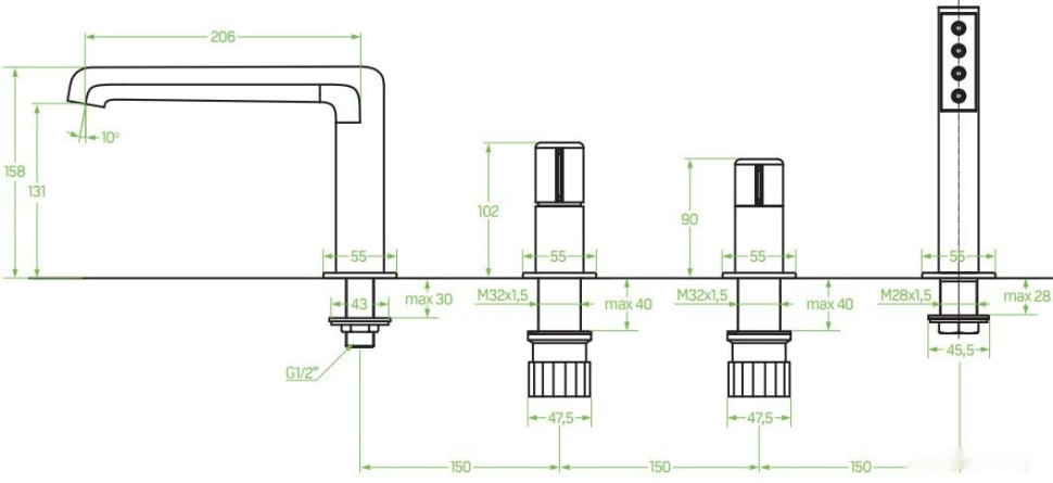 Смеситель Laveo Pretto BAO 014D Смеситель Laveo Pretto BAO 014D
