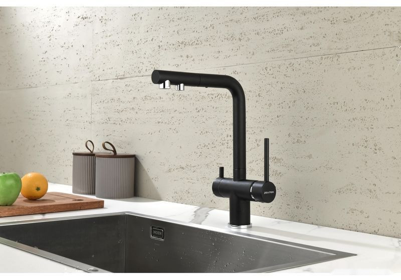 Смеситель Paulmark Serpentine Se213222-418 (черный/черный металлик)