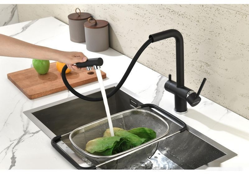 Смеситель Paulmark Serpentine Se213222-418 (черный/черный металлик)