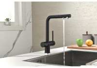 Смеситель Paulmark Serpentine Se213222-418 (черный/черный металлик)