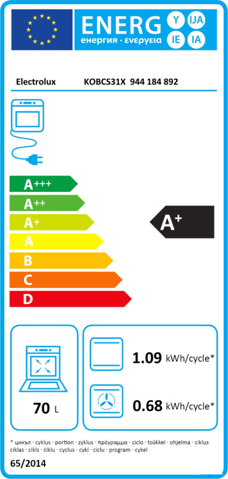 Духовой шкаф Electrolux KOBCS31X Духовой шкаф Electrolux KOBCS31X