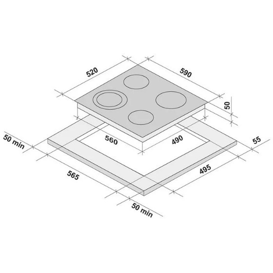 Варочная панель Krona Orsa 60 WH Варочная панель Krona Orsa 60 WH