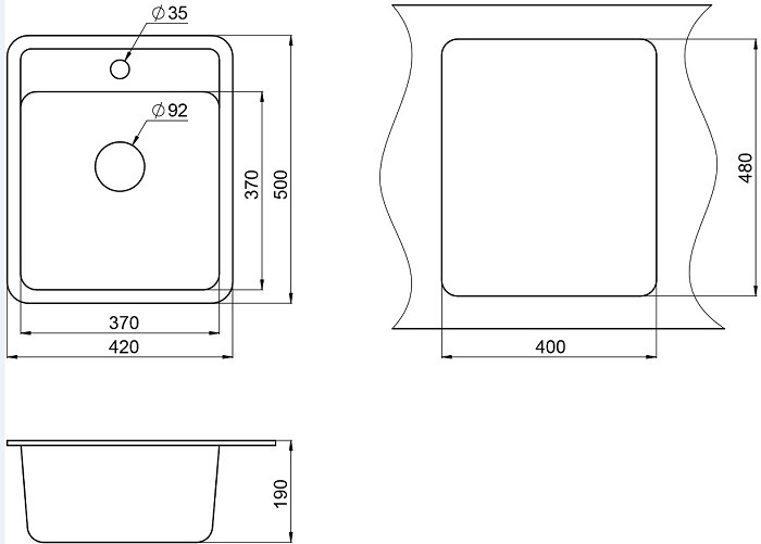 Кухонная мойка Granula ST-4202 (Бежевый) Кухонная мойка Granula ST-4202 (Бежевый)