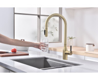 Смеситель Paulmark Iniversal Un213880-SBG (золото/светлое брашированное золото)