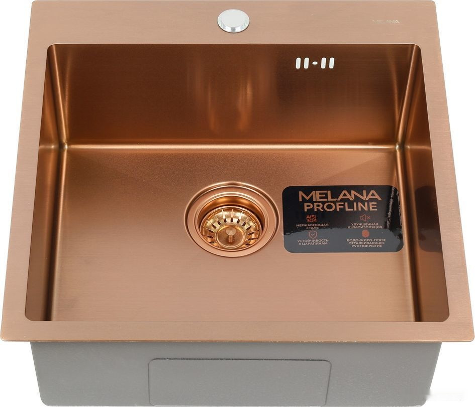 Кухонная мойка Melana Profline D5050HC (глубина чаши 20 см, сталь 3 мм)