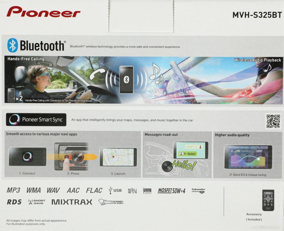 Автомагнитола Pioneer MVH-S325BT