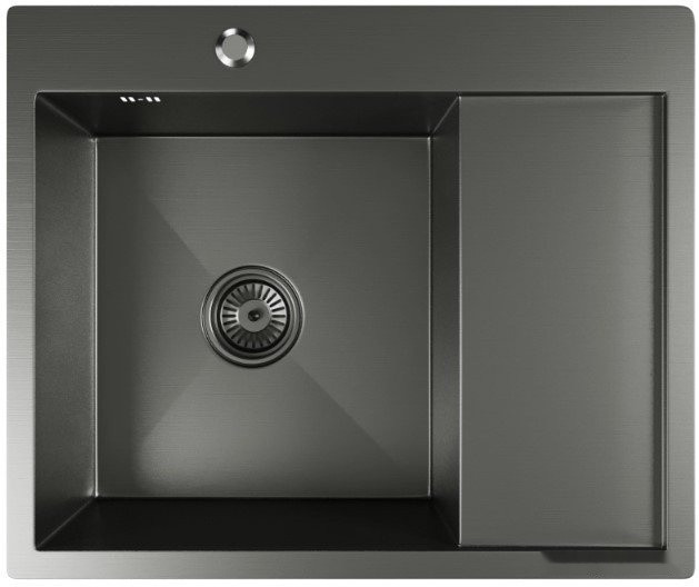 Кухонная мойка Mixline Pro 552926 (черный графит, с сифоном)