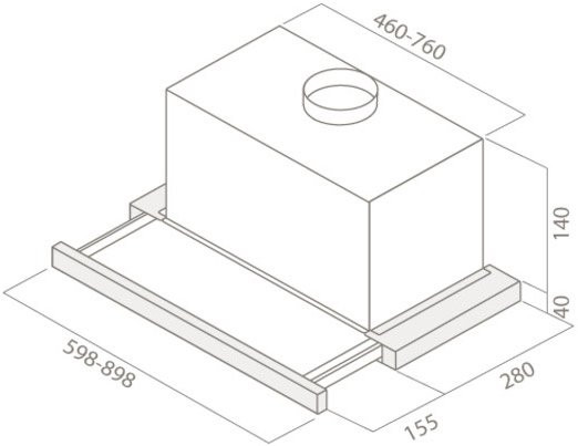 Вытяжка Elica ELITE 14 LUX GRVT/A/60 Вытяжка Elica ELITE 14 LUX GRVT/A/60