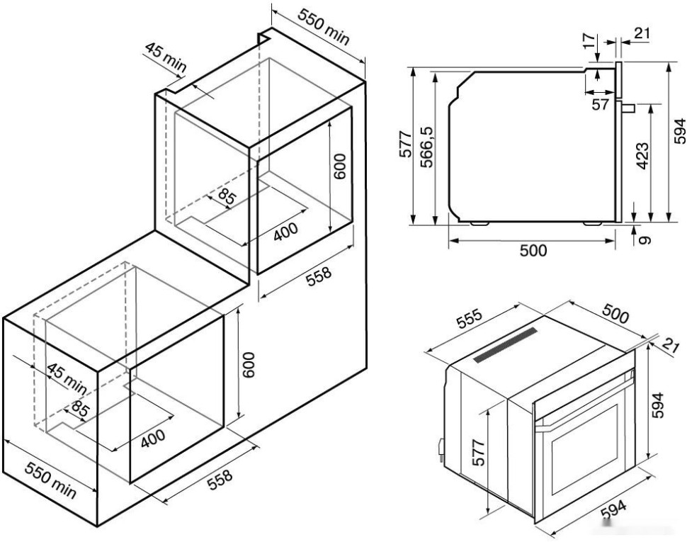 Духовой шкаф Krona Essenza 60 S G2