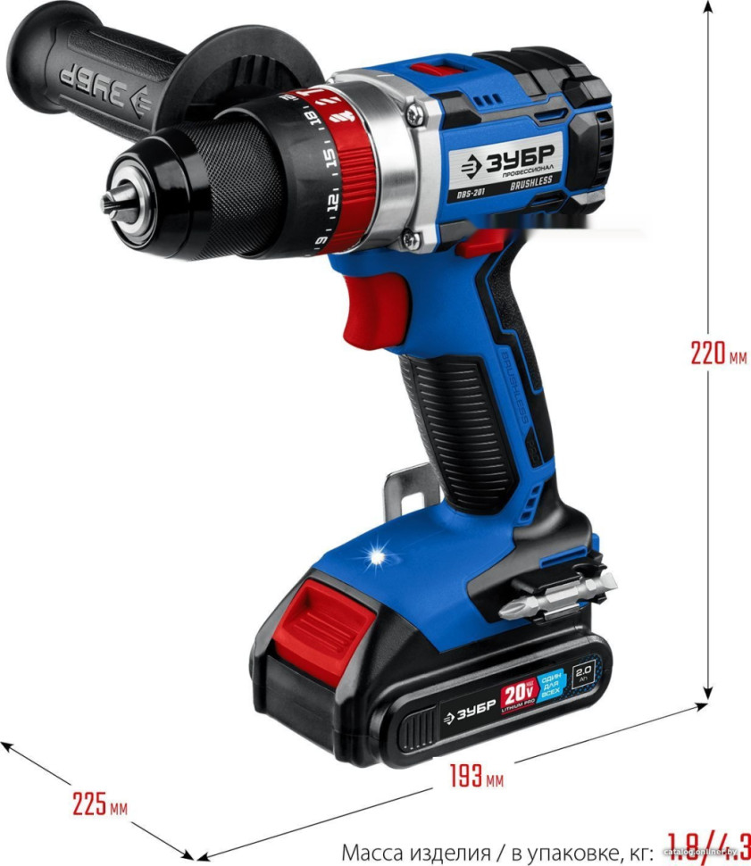 Ударная дрель-шуруповерт ЗУБР Профессионал DBS-201-22 (с 2-мя АКБ, кейс) Ударная дрель-шуруповерт ЗУБР Профессионал DBS-201-22 (с 2-мя АКБ, кейс)