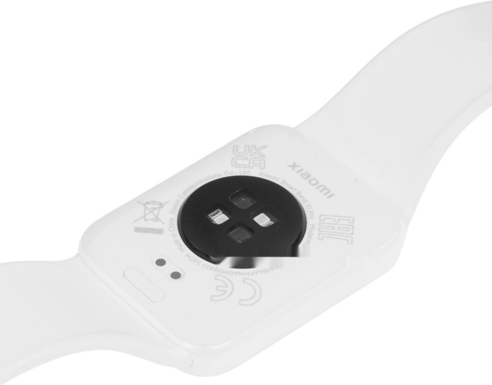 Фитнес-браслет Xiaomi Smart Band 10 Pro M2559B1 (белая керамика, с белым силиконовым ремешком, международная версия)