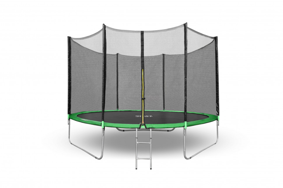 Батут Happy Jump 10ft Pro (312 см) с внешней сеткой и лестницей