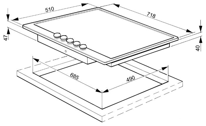 Варочная панель Smeg P875PO Варочная панель Smeg P875PO
