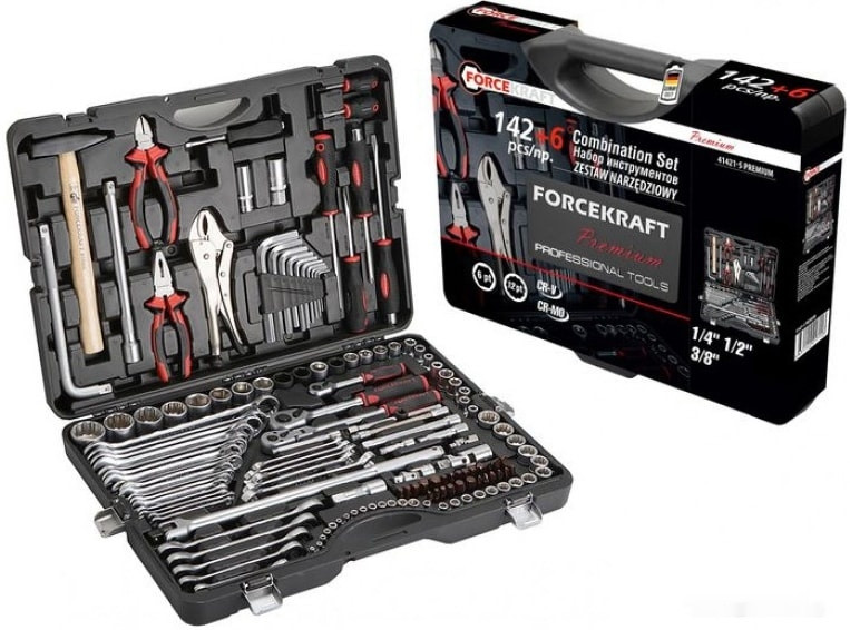 Универсальный набор инструментов ForceKraft FK-41421-5 Premium (148 предметов) Универсальный набор инструментов ForceKraft FK-41421-5 Premium (148 предметов)