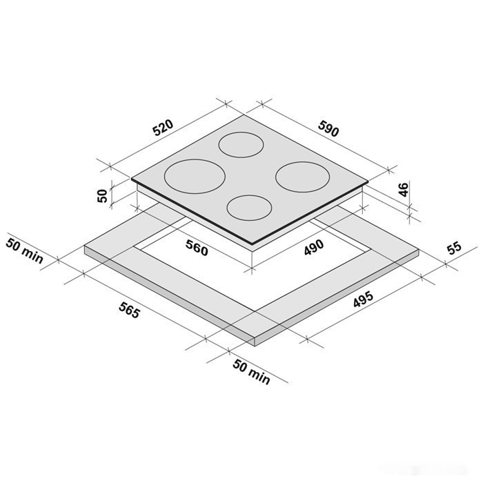 Варочная панель Krona Laurel 60 BL Варочная панель Krona Laurel 60 BL