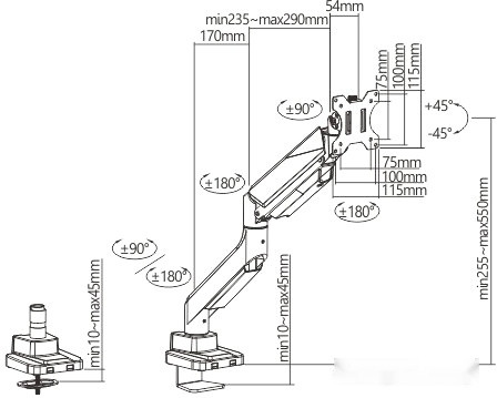 Кронштейн ErgoSmart Heavy-Duty Кронштейн ErgoSmart Heavy-Duty