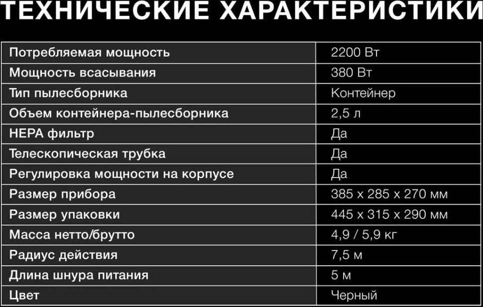 Пылесос Hyundai HYV-C5455 Пылесос Hyundai HYV-C5455