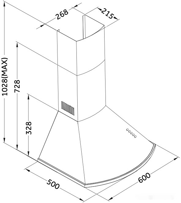 Вытяжка Ore Arc 60 (слоновая кость) Вытяжка Ore Arc 60 (слоновая кость)