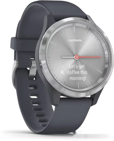 Гибридные умные часы Garmin Vivomove 3S (серебристый/синий)