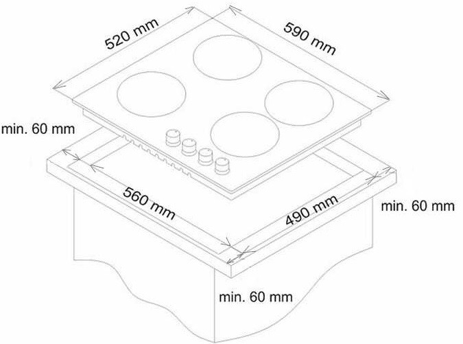 Варочная панель Simfer H60D14B020 Варочная панель Simfer H60D14B020