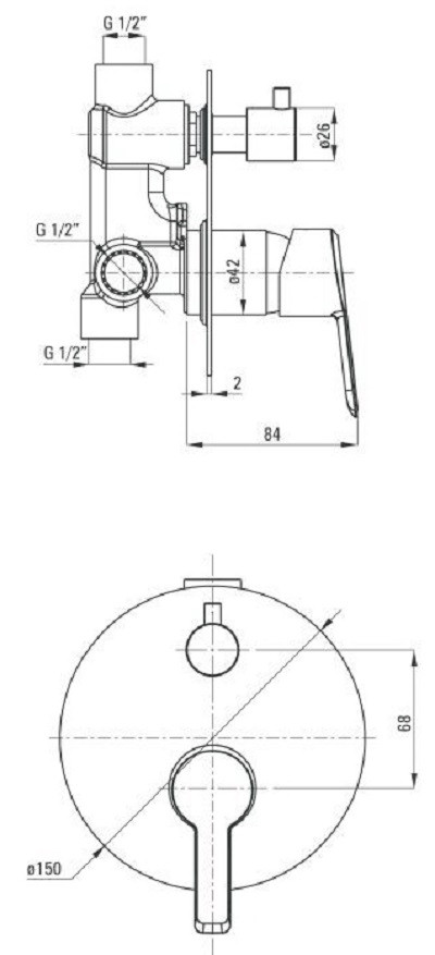 Смеситель Deante Arnika BQA 044P