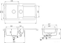 Кухонная мойка AquaSanita Lira SQL 151 710 AW alba