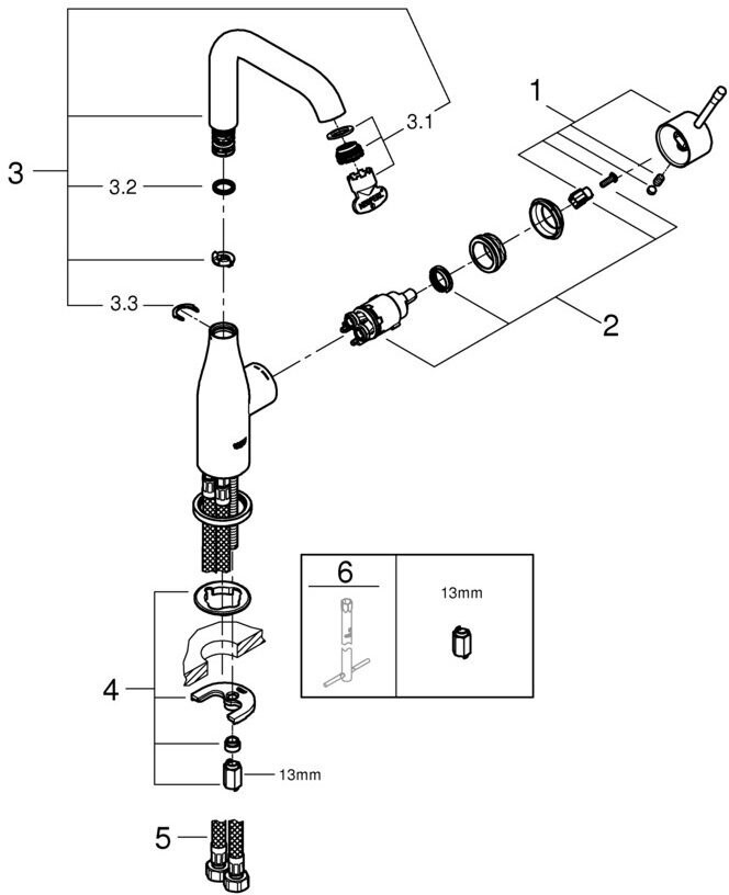 Смеситель Grohe Essence New 23541001