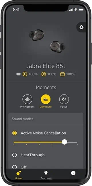 Наушники Jabra Elite 85t (титаново-черный) Наушники Jabra Elite 85t (титаново-черный)