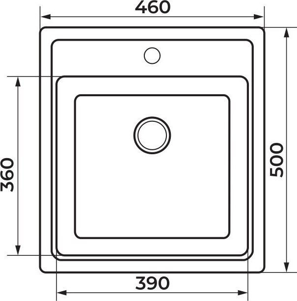 Кухонная мойка Granrus GR-460 (антрацит)