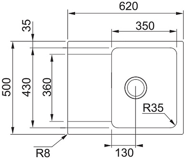 Кухонная мойка Franke OID 611-62 белый 114.0443.355 Кухонная мойка Franke OID 611-62 белый 114.0443.355
