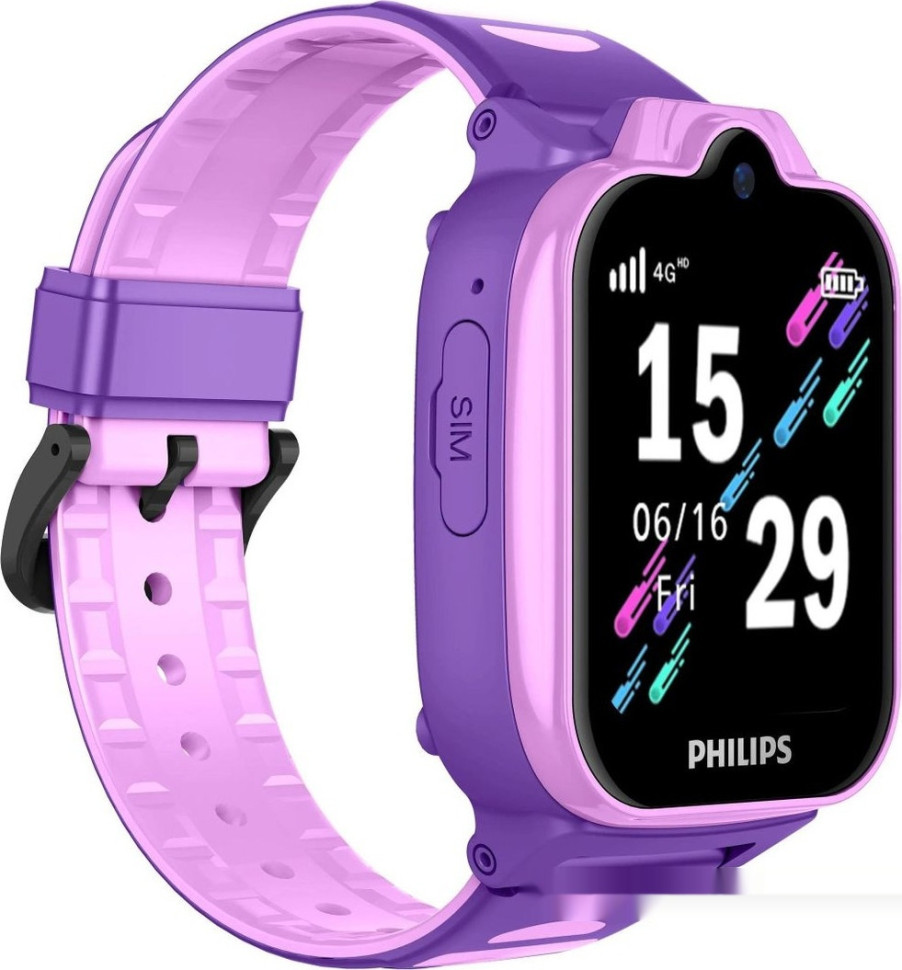 Детские умные часы Philips W6610 (розовый/фиолетовый) Детские умные часы Philips W6610 (розовый/фиолетовый)