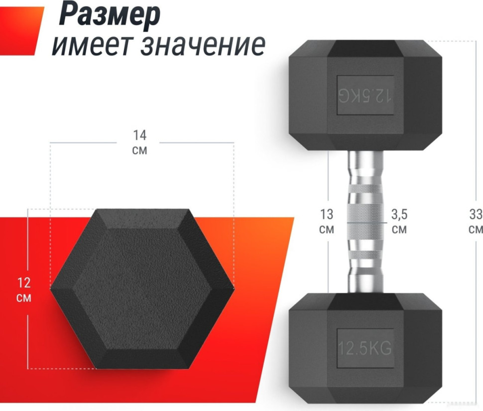 Гантель UnixFit DBHEX12.5 12.5 кг Гантель UnixFit DBHEX12.5 12.5 кг