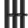Полотенцесушитель Маргроид Ferrum Inaro СНШ 150x6x12 6 крючков, Черный матовый, скрытого монтажа, таймер справа