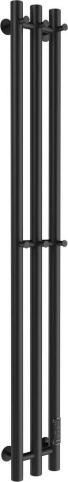 Полотенцесушитель Маргроид Ferrum Inaro СНШ 150x6x12 6 крючков, Черный матовый, скрытого монтажа, таймер справа
