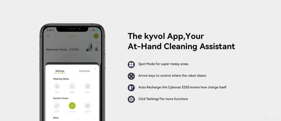 Робот-пылесос Kyvol Cybovac E25S (черный) Робот-пылесос Kyvol Cybovac E25S (черный)