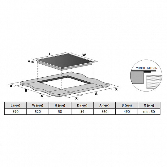 Варочная панель Korting HIB 64940 B Maxi Варочная панель Korting HIB 64940 B Maxi