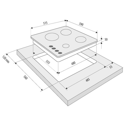 Варочная панель Krona CALORE 60 IX