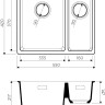 Кухонная мойка Omoikiri Kata 55-2-U SA