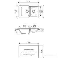 Кухонная мойка Gran-Stone GS-76K (310 светло-серый)