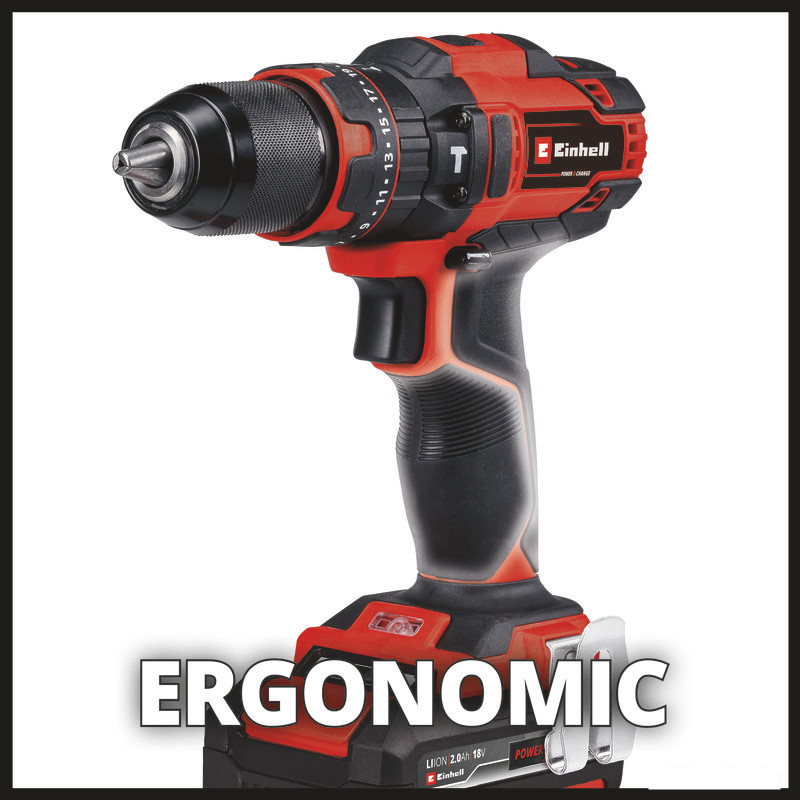 Ударная дрель-шуруповерт Einhell TE-CD 18/40 Li BL 4513995 (с 2-мя АКБ, кейс) Ударная дрель-шуруповерт Einhell TE-CD 18/40 Li BL 4513995 (с 2-мя АКБ, кейс)