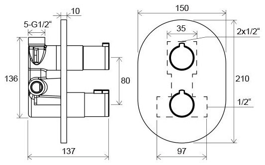 Смеситель Ravak Chrome CR 063.00 Смеситель Ravak Chrome CR 063.00