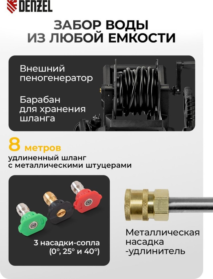 Мойка высокого давления Denzel R-210iD