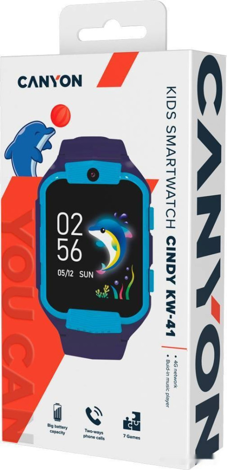 Детские умные часы Canyon Cindy KW-41 (синий/голубой) Детские умные часы Canyon Cindy KW-41 (синий/голубой)