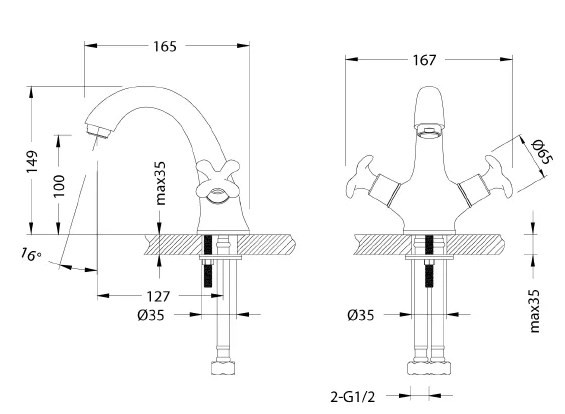 Смеситель Lemark Flora LM0106C для раковины Смеситель Lemark Flora LM0106C для раковины