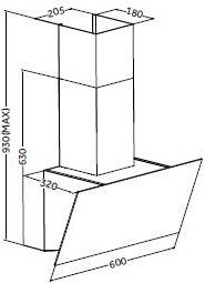 Вытяжка Zorg Air 1060 60 S (черный)