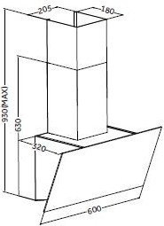 Вытяжка Zorg Air 1060 60 S (черный)