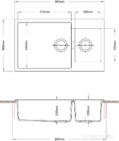 Кухонная мойка Longran Enigma ENG860.500 15 (крома)