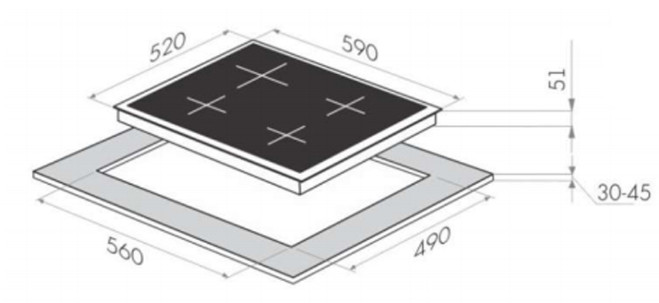 Варочная панель HOMSair HGE643GBK Варочная панель HOMSair HGE643GBK