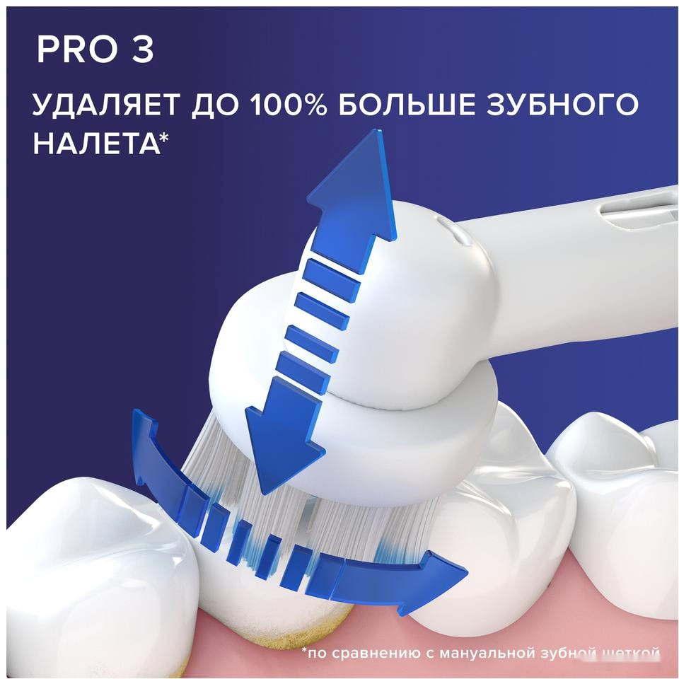 Электрическая зубная щетка Oral-B Pro 3 3900 Duo Cross Action + Sensi White D505.523.3H