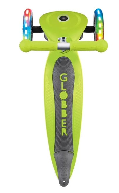 Самокат Globber Primo Foldable Lights салатовый (432-106)